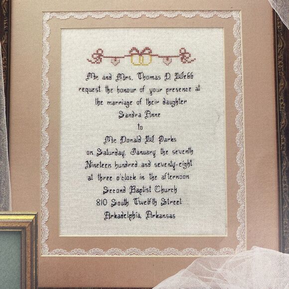 Leisure Arts Wedding Remembrance Leaflet 576 Cross Stitch Keepsake VTG 1987 - Picture 2 of 9
